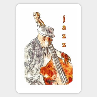 Jazz Bassist Sticker